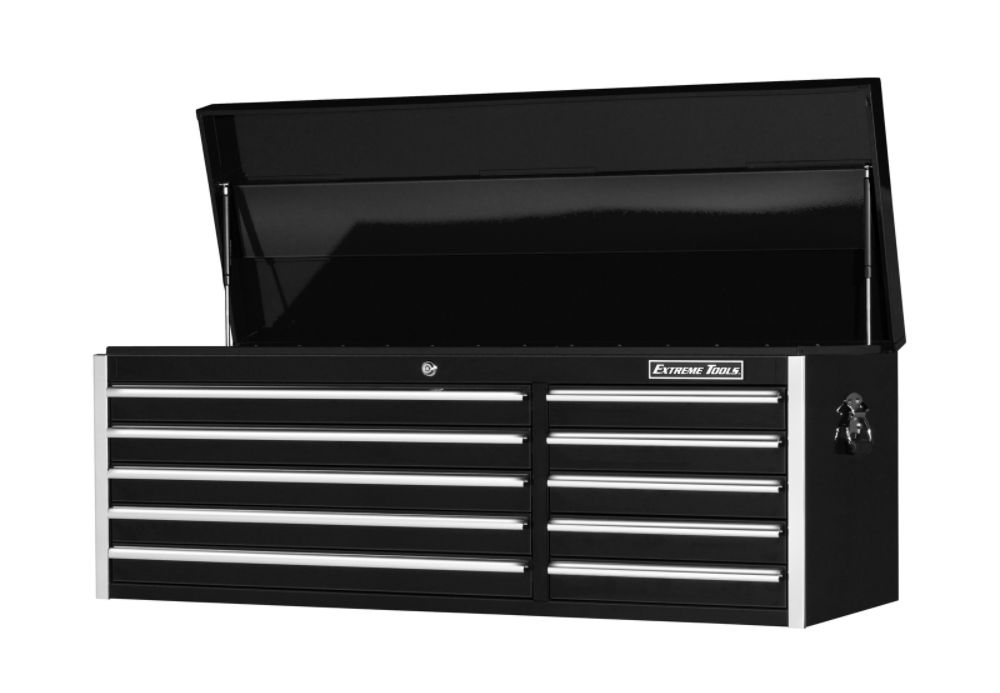 Extreme Tools 56" 10 Drawer Professional Tool Chest in Black