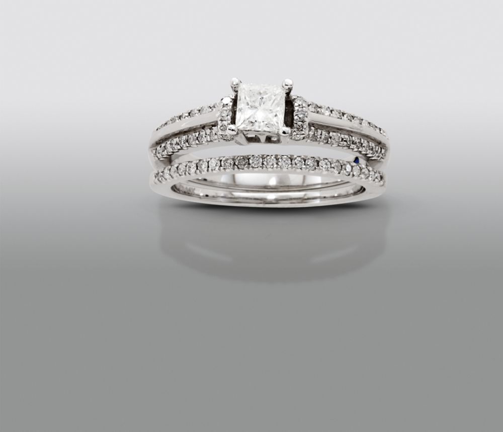 David Tutera 3 4 cttw Certified Diamond Bridal Set 14Kt White Gold