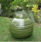Sari Ceramic Fire Pot 12" H in Ocean Fury