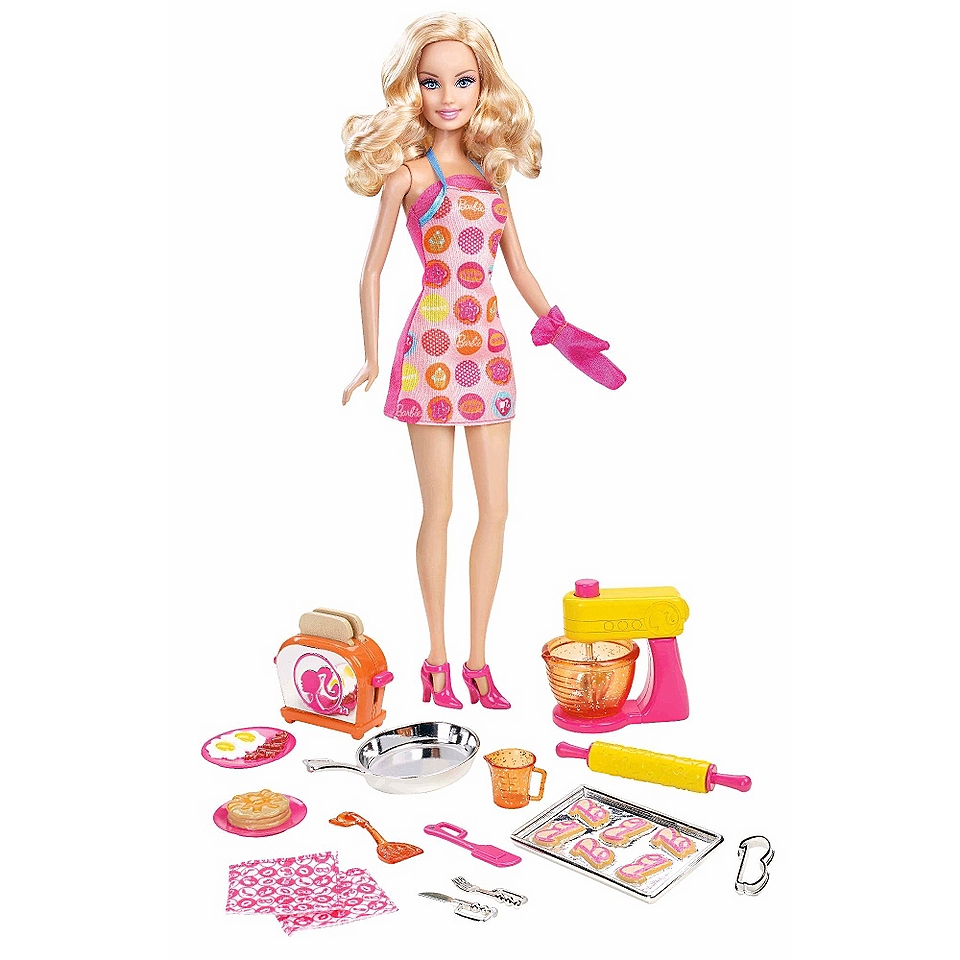 Barbie Doll & Kitchen Accessory Set   Toys & Games   Dolls 