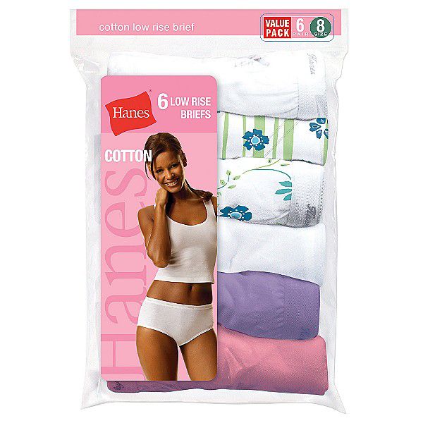 Hanes Women's Cotton Low Rise Brief