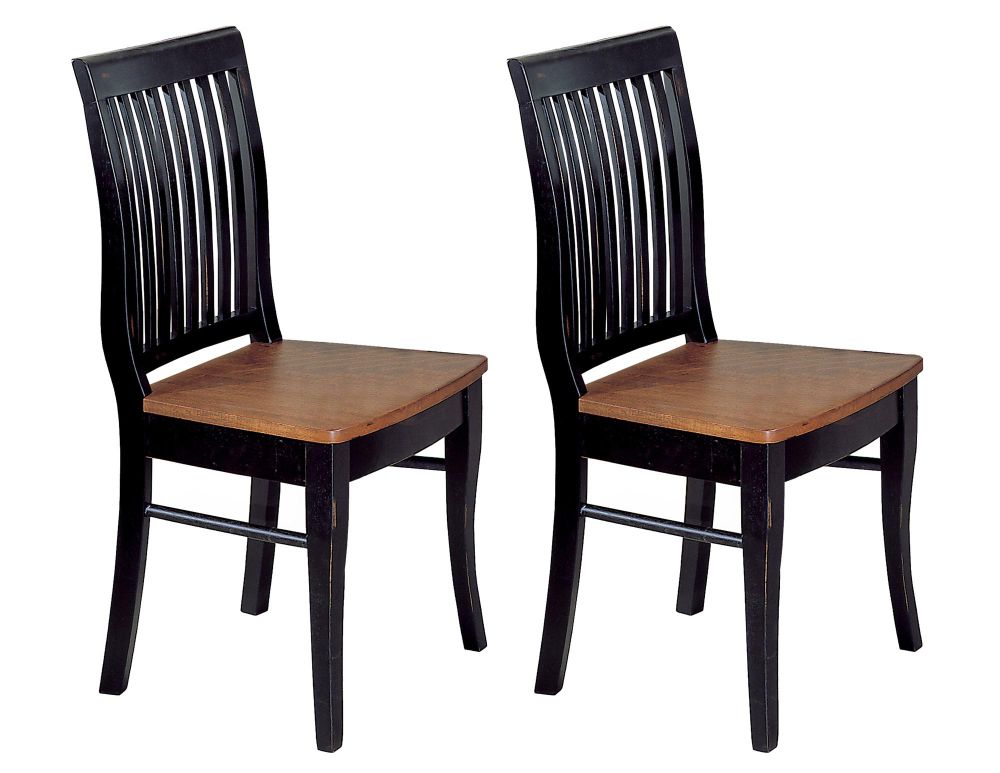 Oxford Creek Side Chairs in Black (Set of 2)