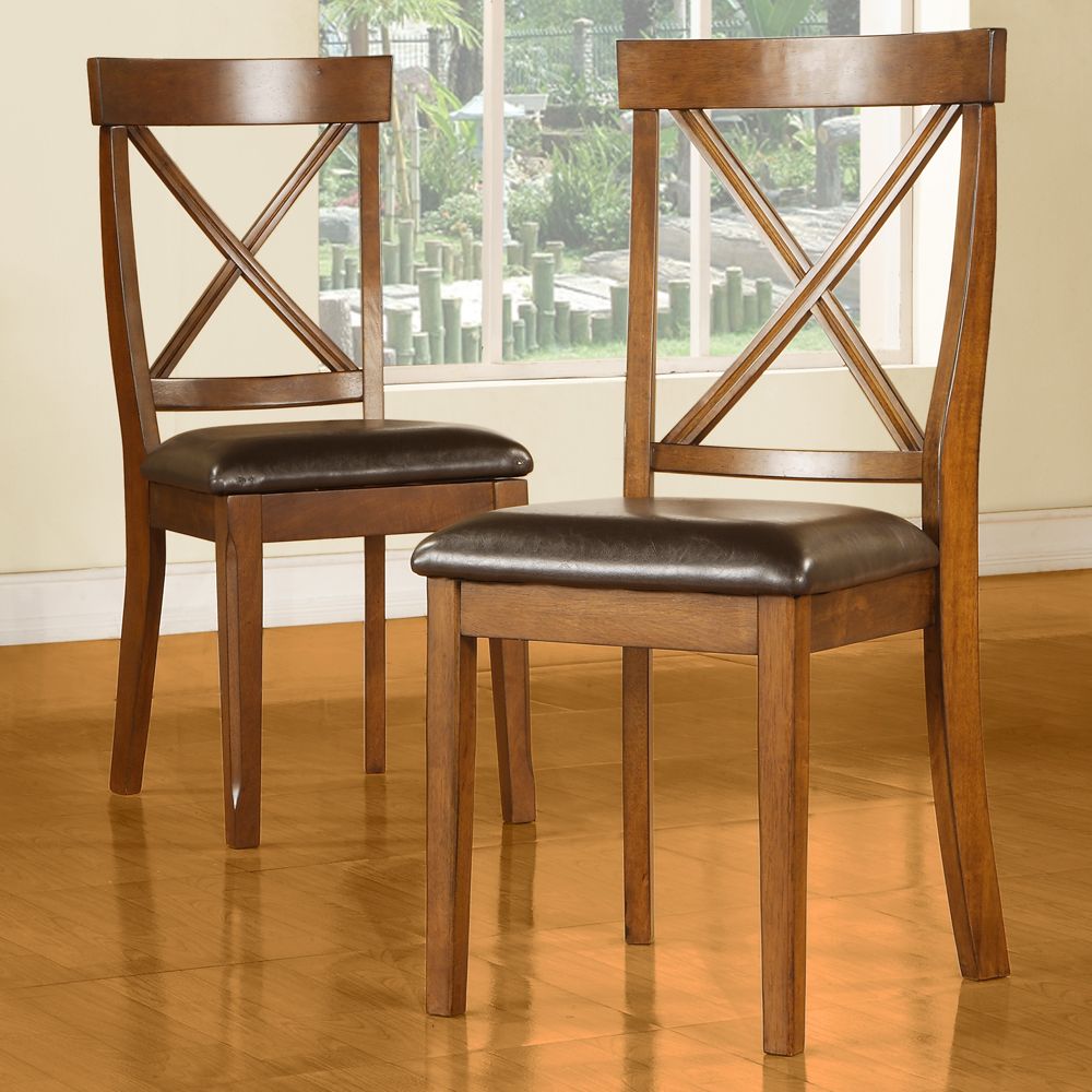 Oxford Creek Side Chairs in Faux Leather (Set