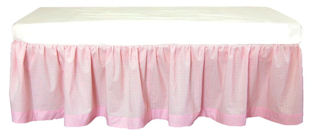 Tadpoles Tadpoles Gingham Crib Skirt - Pink