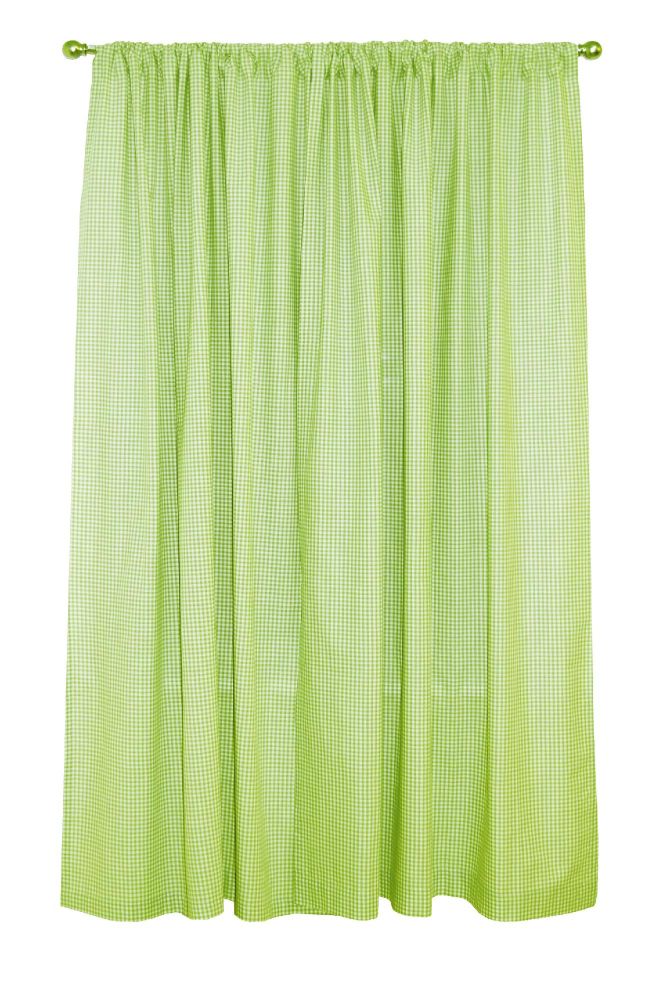 Tadpoles Basics Set of 2 84 Inch Gingham Curtain Panels - Green at Sears.com