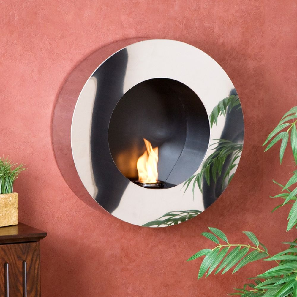 Southern Enterprises Round Stainless Steel Wall Mount Gel Fuel Sconce at Kmart.com