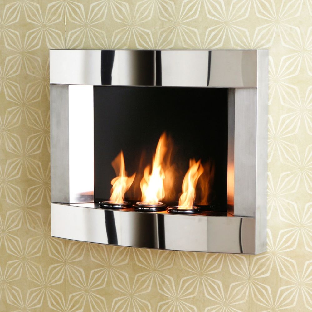 Southern Enterprises Stainless Steel Wall Mount Fireplace at Kmart.com