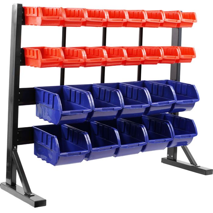 Trademark Tools Floor Bin Rack - 26 Bins