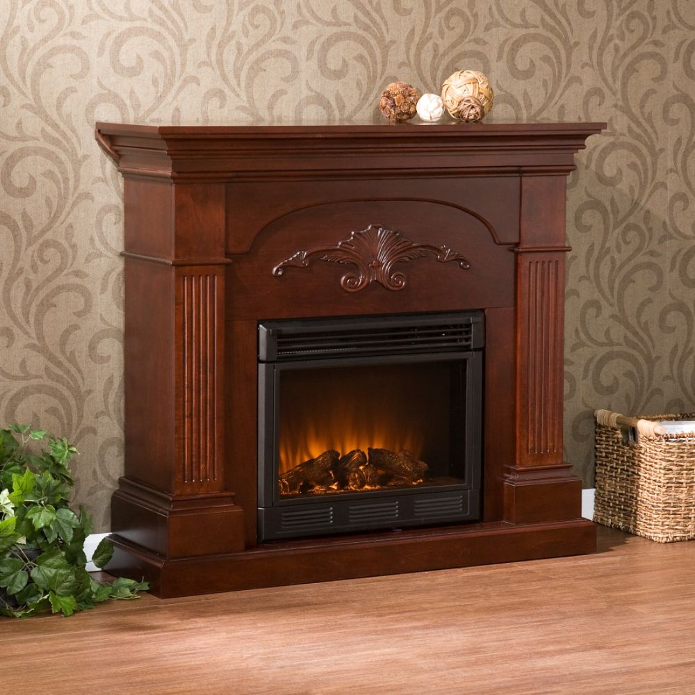 Southern Enterprises Sicilian Harvest Mahogany Electric Fireplace at Kmart.com