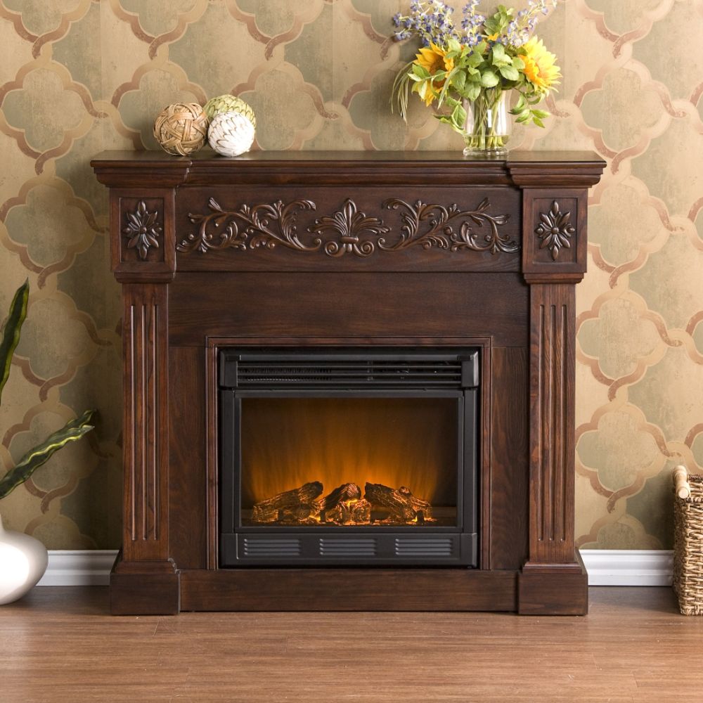Southern Enterprises Calvert Espresso Electric Fireplace at Kmart.com