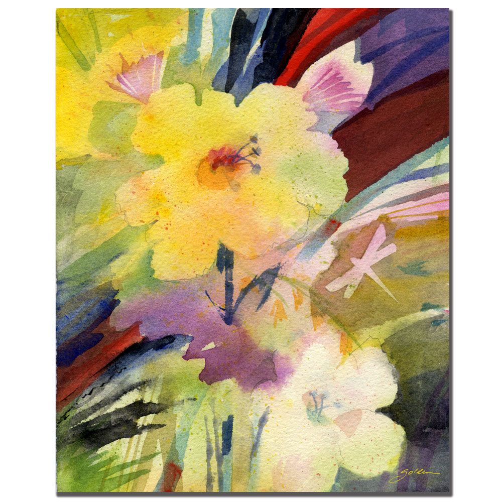 Trademark Art 18x24 inches "Dragonfly Garden Dream" by Sheila Golden