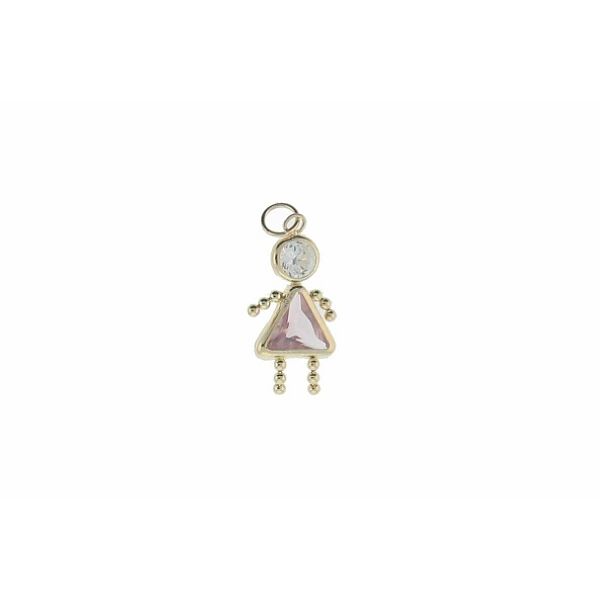 Birthstone Babies Girl Charm In 10kt - June