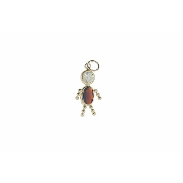 Birthstone Babies Boy Charm In 10kt - January