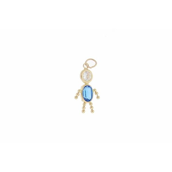 Birthstone Babies Boy Charm In 10kt - September