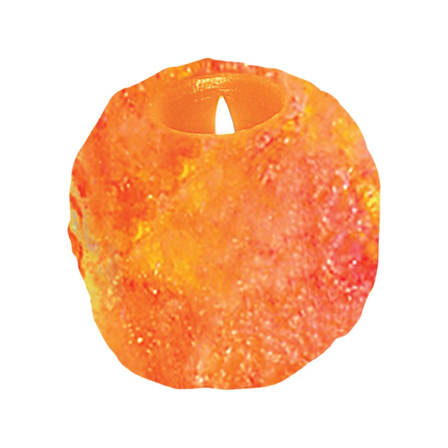 WBM Himalayan Natural Crystal Salt 1 Tealight Candle Holder
