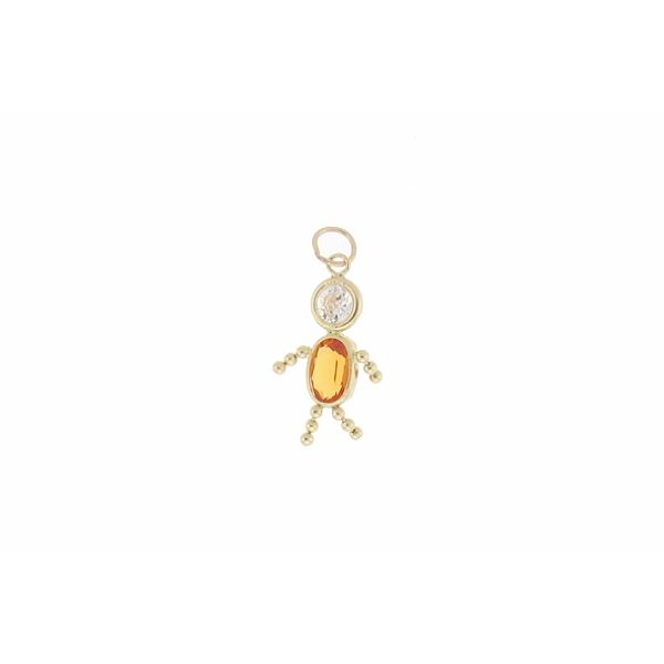 Birthstone Babies Boy Charm In 10kt - November