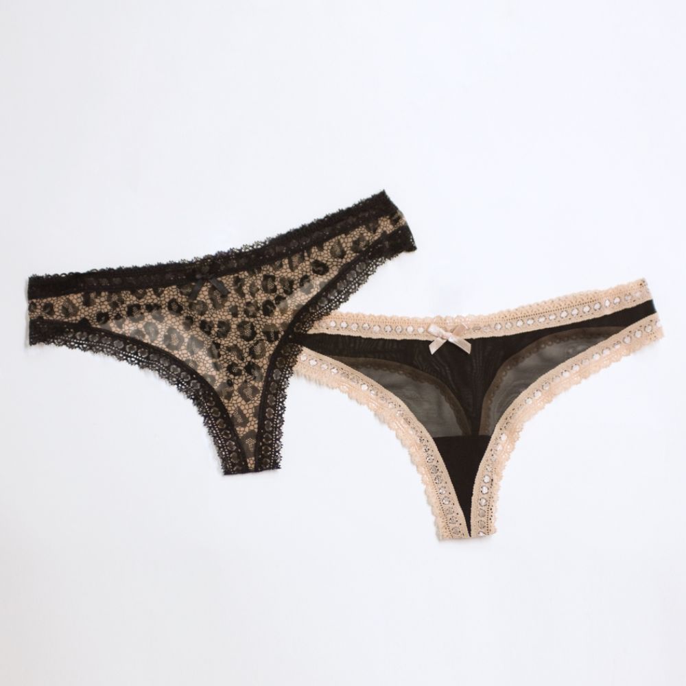 Womens 2Pack Thong Panties