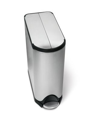 simplehuman Butterfly Step Trash Can, Fingerprint-Proof Brushed