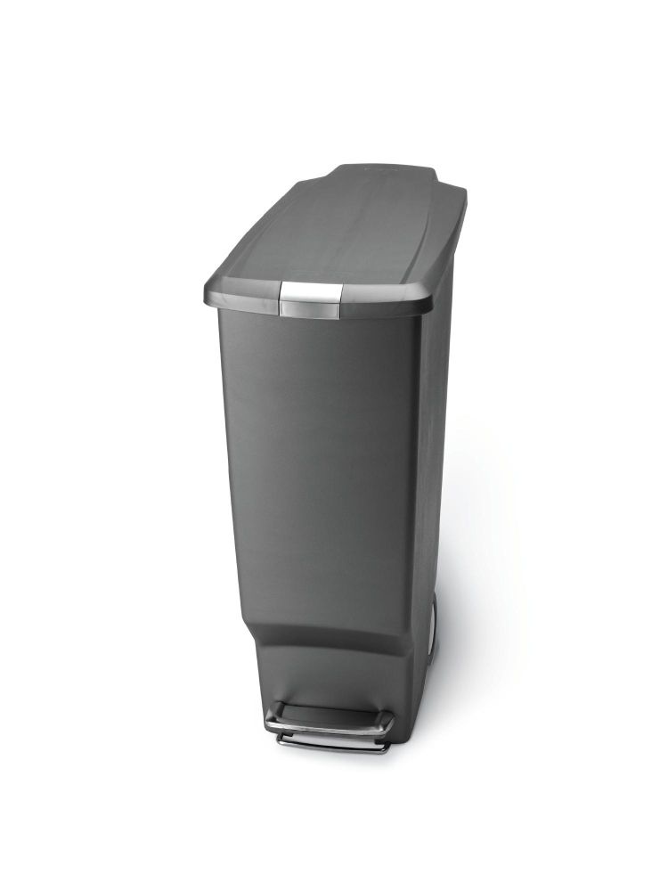 simplehuman Slim Step Trash Can, Grey Plastic, 40L Liters / 10.5 Gallons at Sears.com