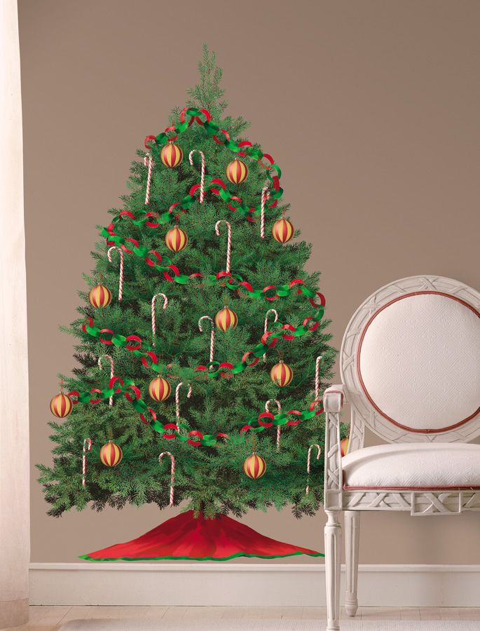 RoomMates Build A Christmas Tree Peel & Stick Giant Wall Decals
