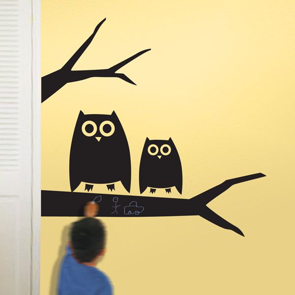 RoomMates Hootie Peel & Stick Chalkboard Wall Decals 