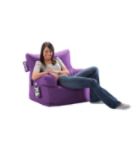 Big Joe purple bean bag chair