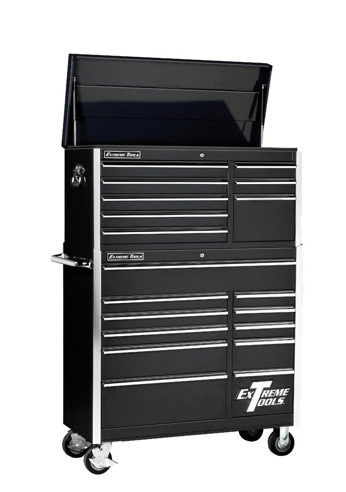 Extreme Tools 41" 8 Drawer Top Chest & 11 Drawer Roller Cabinet in Black at Kmart.com