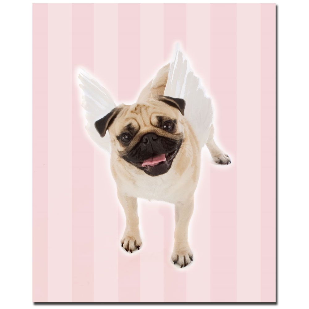 Trademark Art 26x32 inches "Pug Angel" by Gifty Idea Greeting Cards