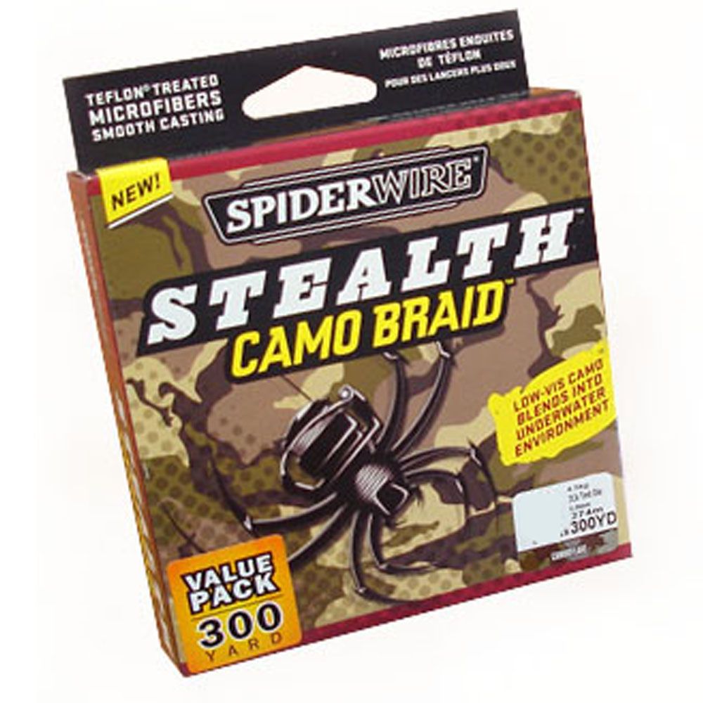 Spiderwire Stealth Camo Braid 65Lb 300Yd SS65C300