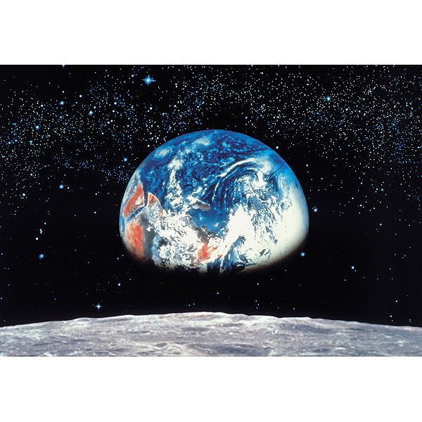 Decor Komar Earth And Moon Space Mural - 12ft. 9in. Wide X 8ft. 10in. High - 8-019