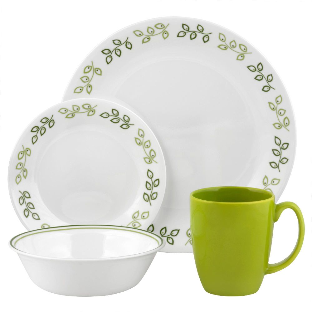 Corelle Livingware Neo Leaf 16 Piece Dinnerware Set