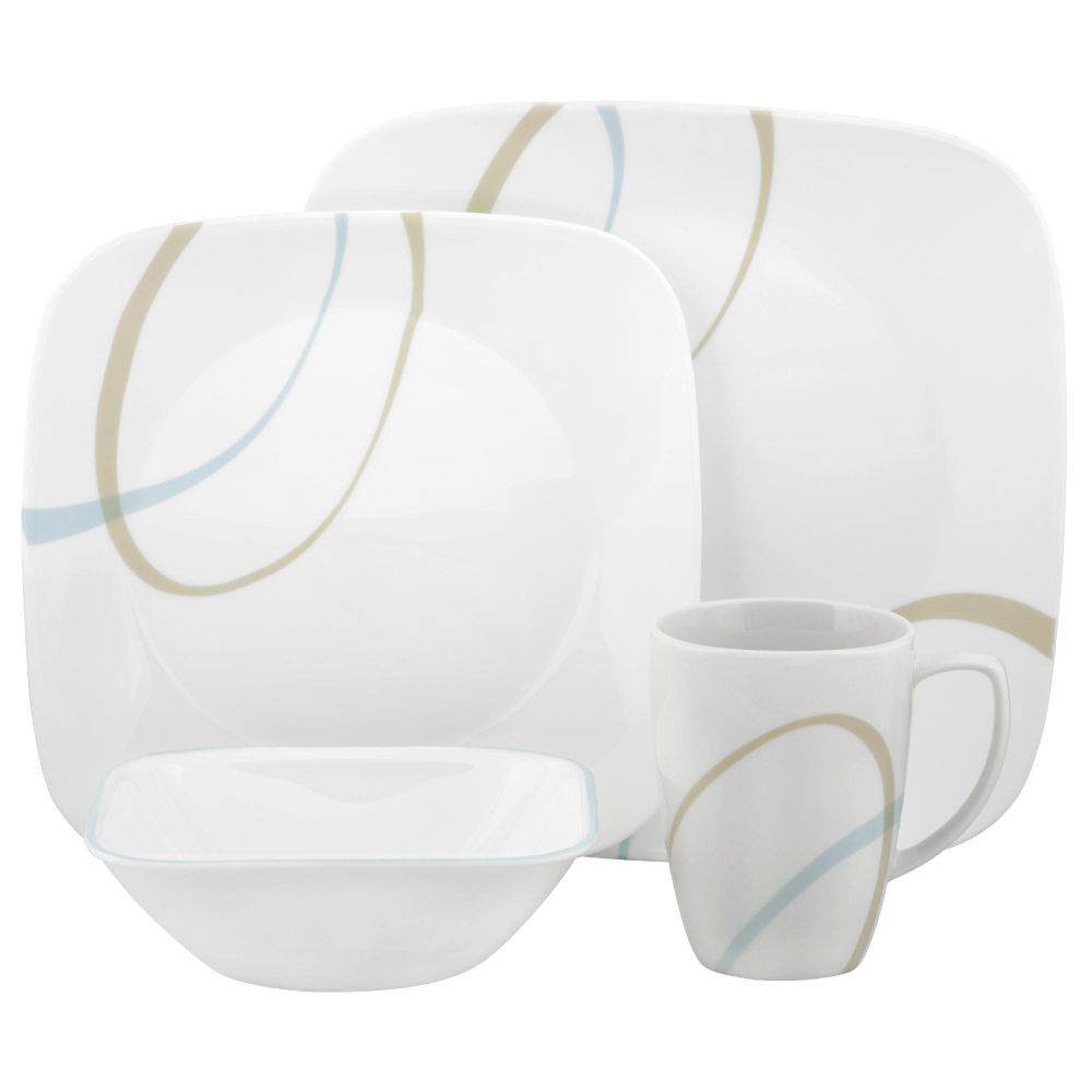 Corelle Square Sand and Sky 16-Piece Dinnerware Set at Kmart.com
