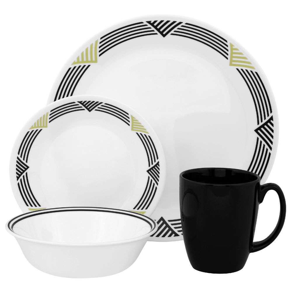 Corelle Livingware Global Stripes 16-Piece Dinnerware Set