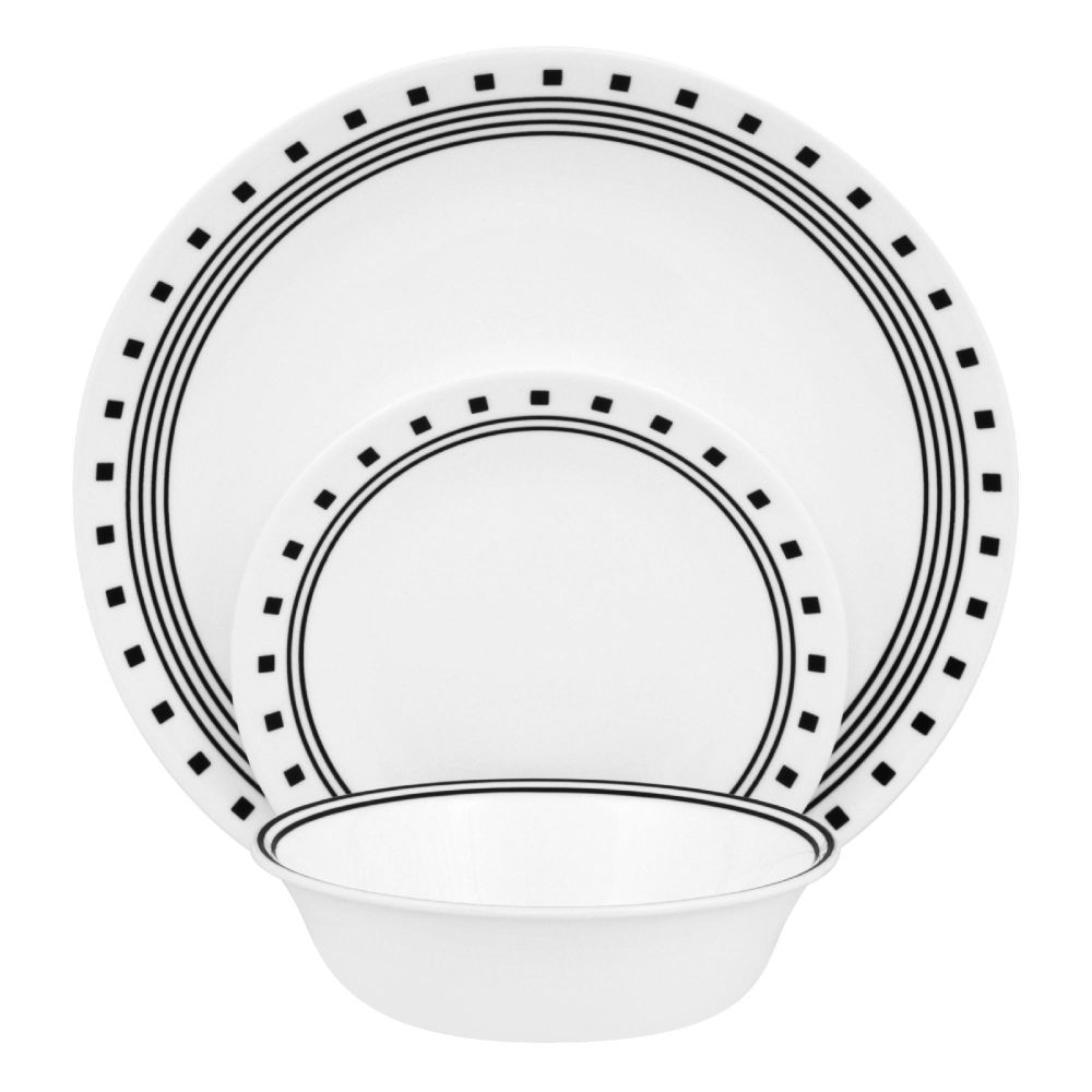 Corelle Livingware City Block 18 Piece Dinnerware Set