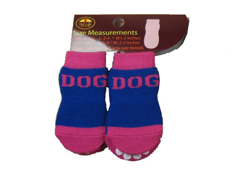 Pet Life DOG SOCKS WITH GRIPS set of 4 - Fits All Medium to Large