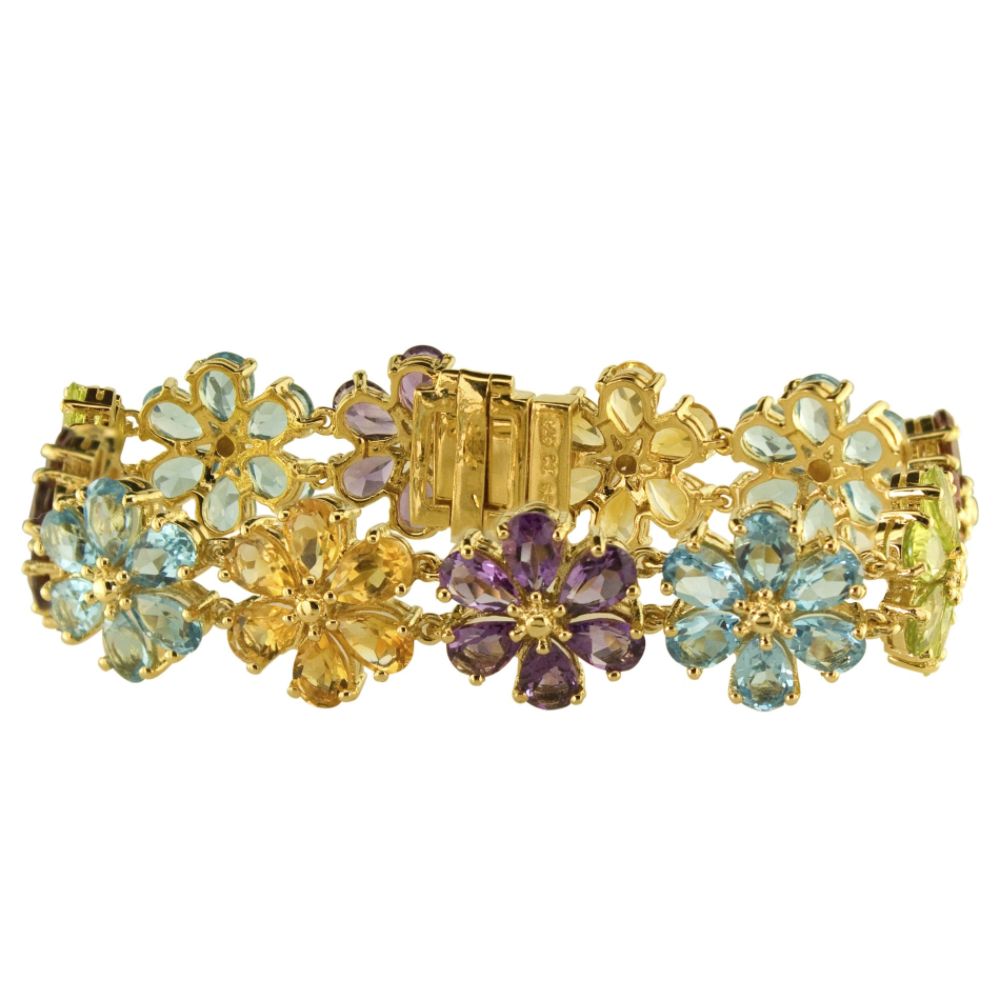  Multi Gemstone Flower Bracelet at Kmart.com
