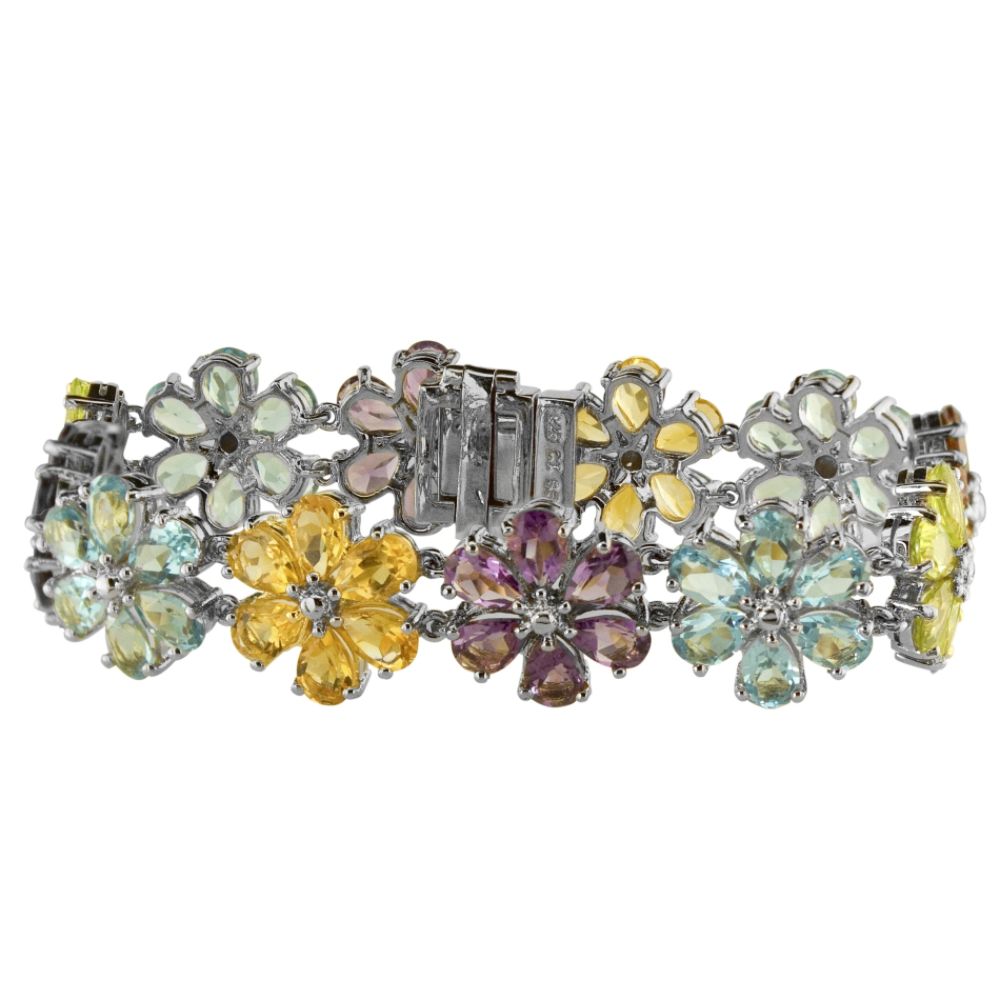 Multi Gemstone Flower Bracelet at Kmart.com