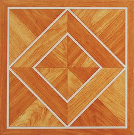 Nexus White Border Classic Inlaid Parquet 12 x 12 Vinyl Floor Tile