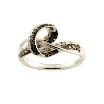1/4 ctw Black and White Diamond Ring
