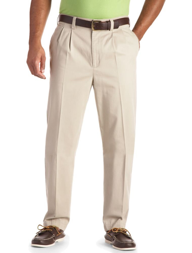 Harbor Bay Continuous Comfort™ Pleated Chinos at Sears.com