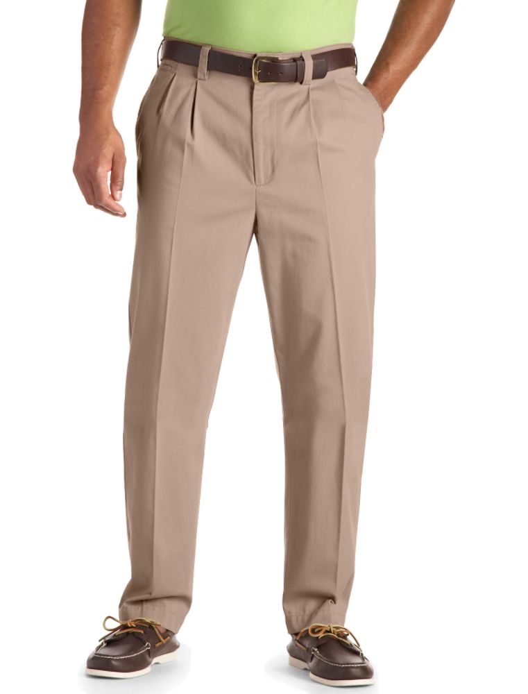 Harbor Bay Continuous Comfort™ Pleated Chinos at Sears.com