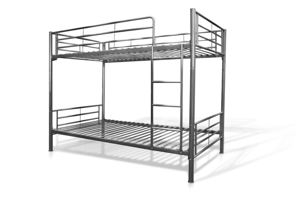 American Furniture Alliance Twin Over Twin Silver Bunk Bed