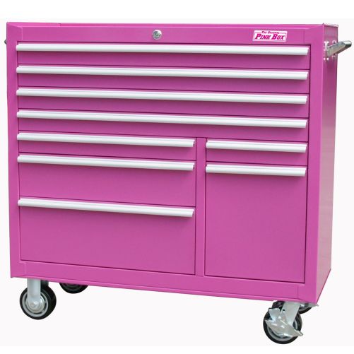 The Original Pink Box 41" 9 Drawer 18G Steel Rolling Cabinet at Sears.com