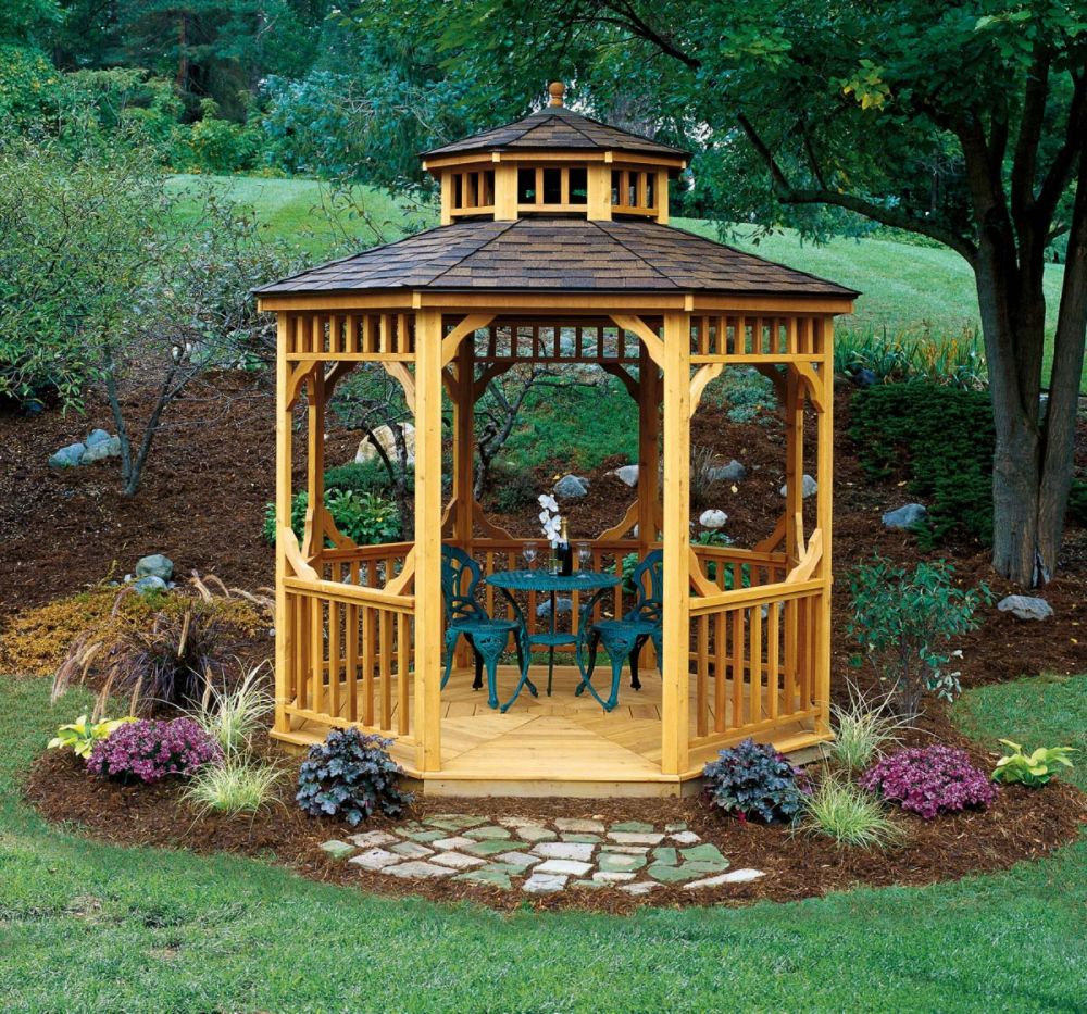 Colony Bay Outdoor Structures Chesapeake 10' Round Cedar Gazebo at Sears.com
