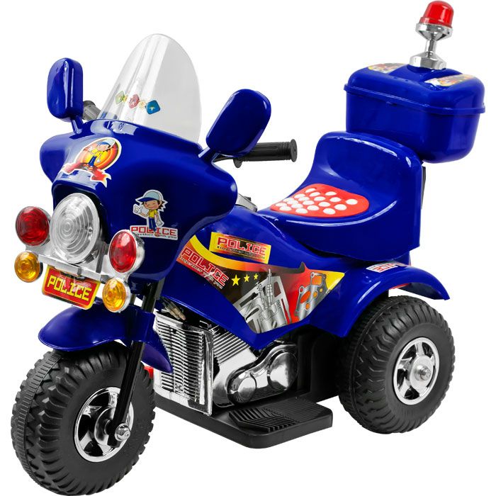 Lil' Rider Battery Operated Police Trike - Blue Children's Toys