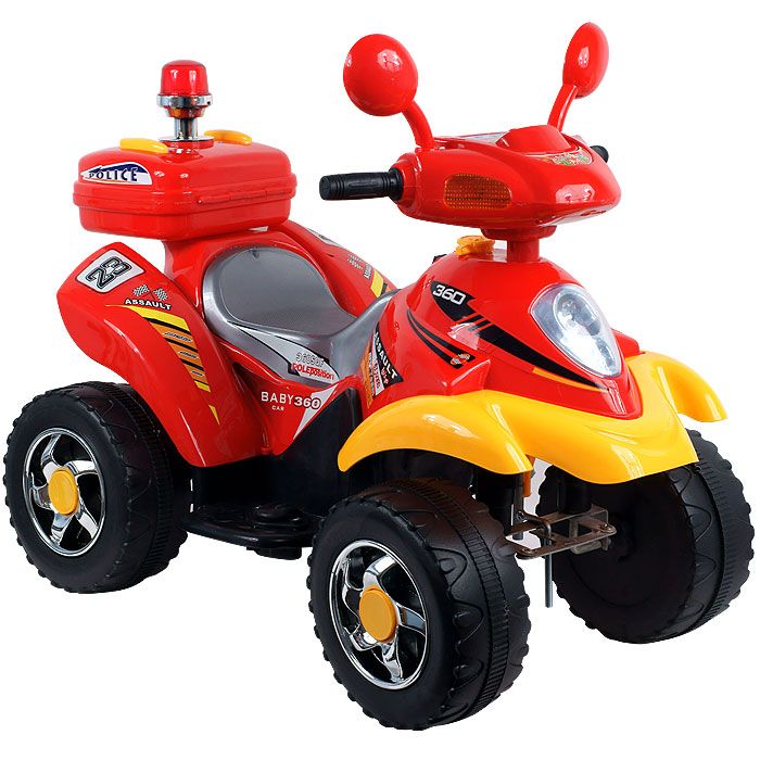 Lil' Rider Battery Operated 4 Wheeler - Red/Yellow Children's Toys