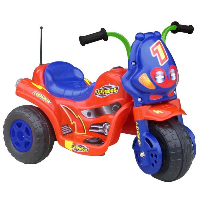 Lil' Rider Battery Operated 3 Wheel Bike - Red/Blue Children's Toys