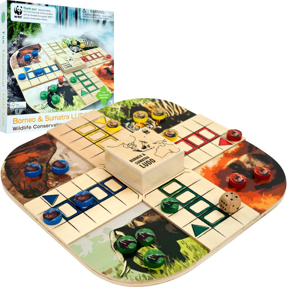 Trademark Games Zoo Animals Wood Board Game Ludo - Fun and exciting