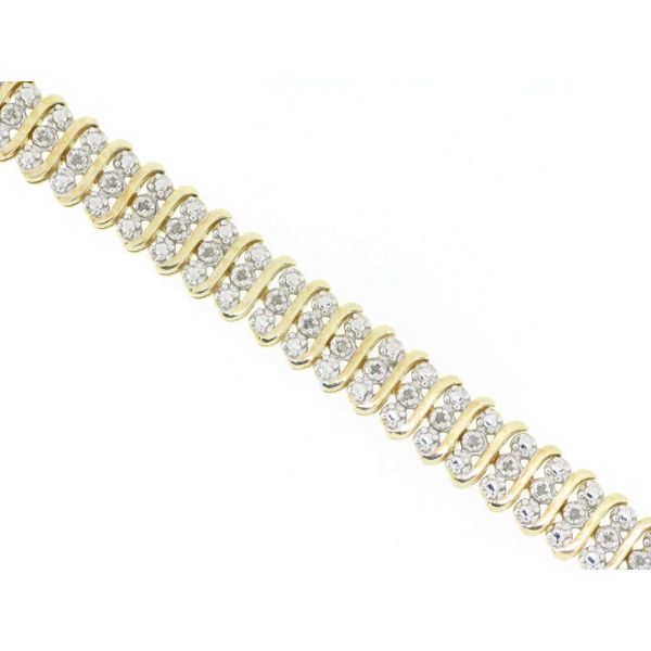 1/2 Cttw Diamond Bracelet In 18k Gold Over Sterling Silver