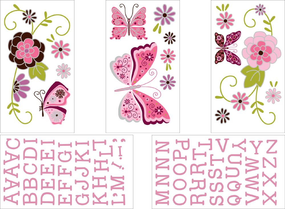 NoJo Jasmine Wall Decals with Alphabet at Sears.com